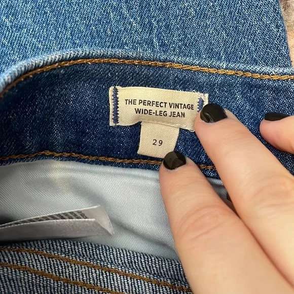 Madewell The Perfect Wide Leg Jeans - Picture 4 of 5